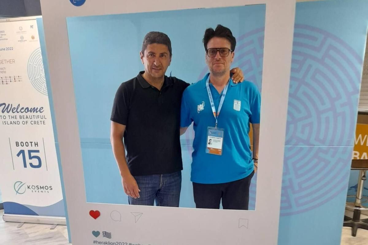 At the pavilion of the Beach Handball World Championships the Deputy Minister of Sports Lefteris Avgenakis